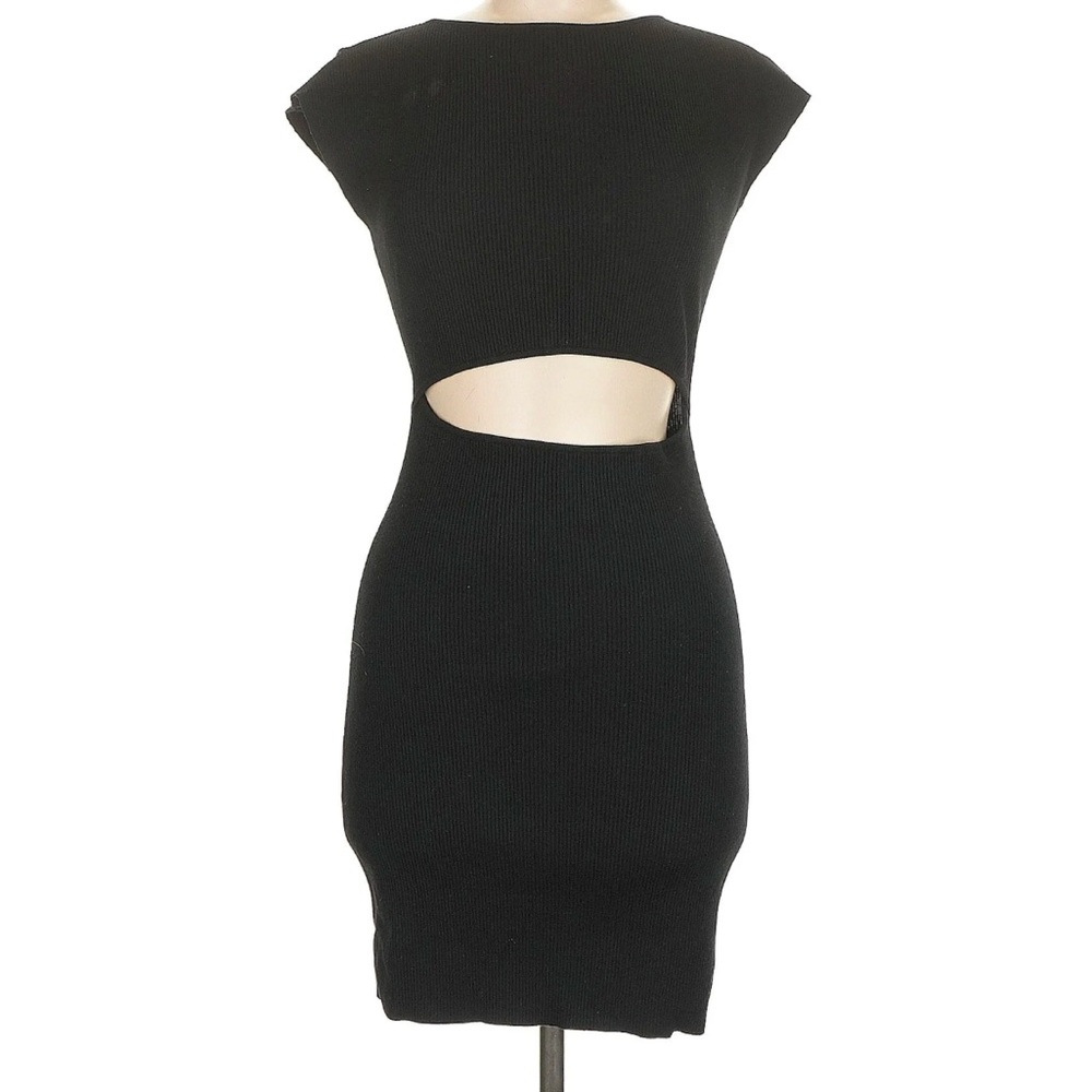 Aritzia Wilfred Free Black knit Bodycon Dress with cut out